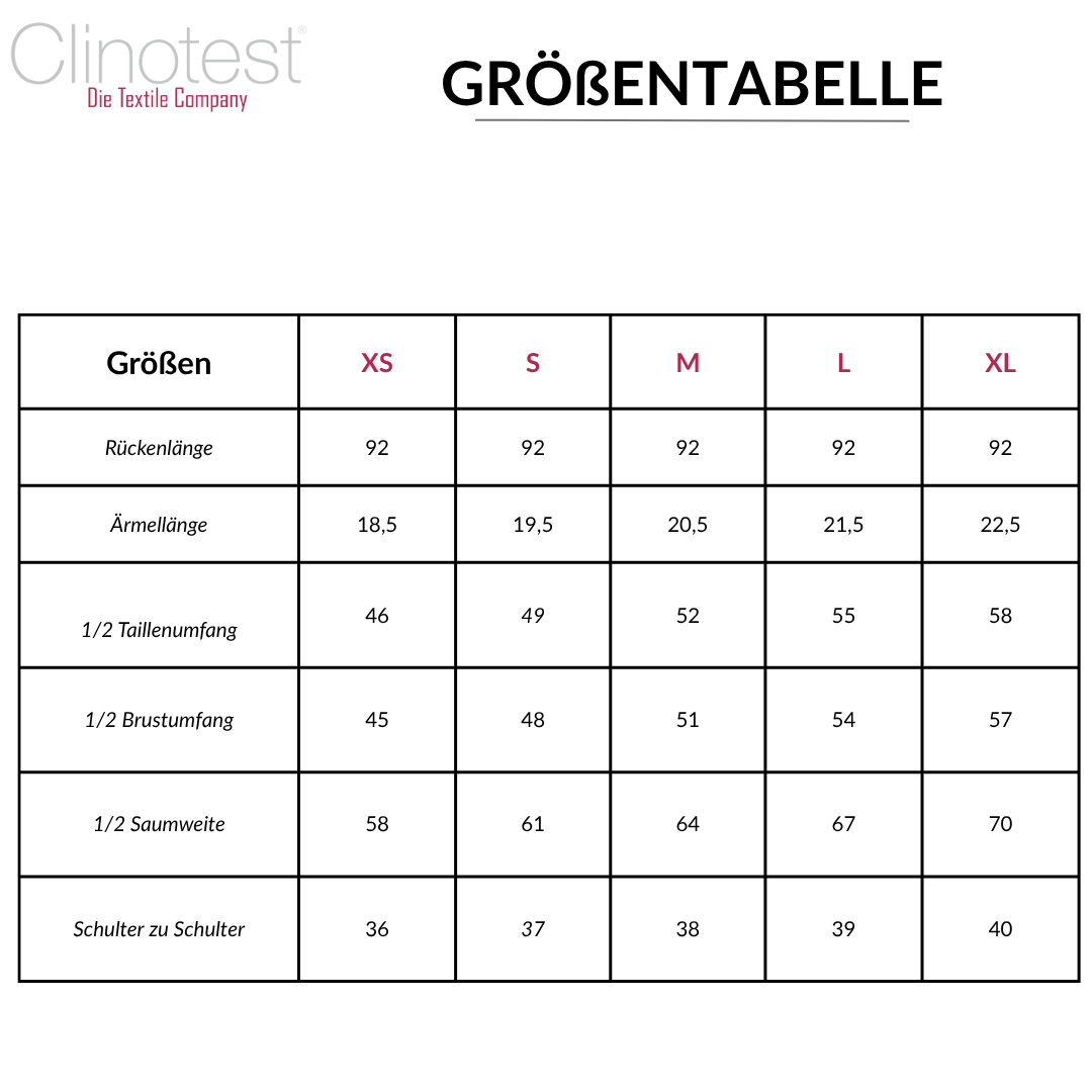 Clinotest Damen Premium Polo‑Kleid