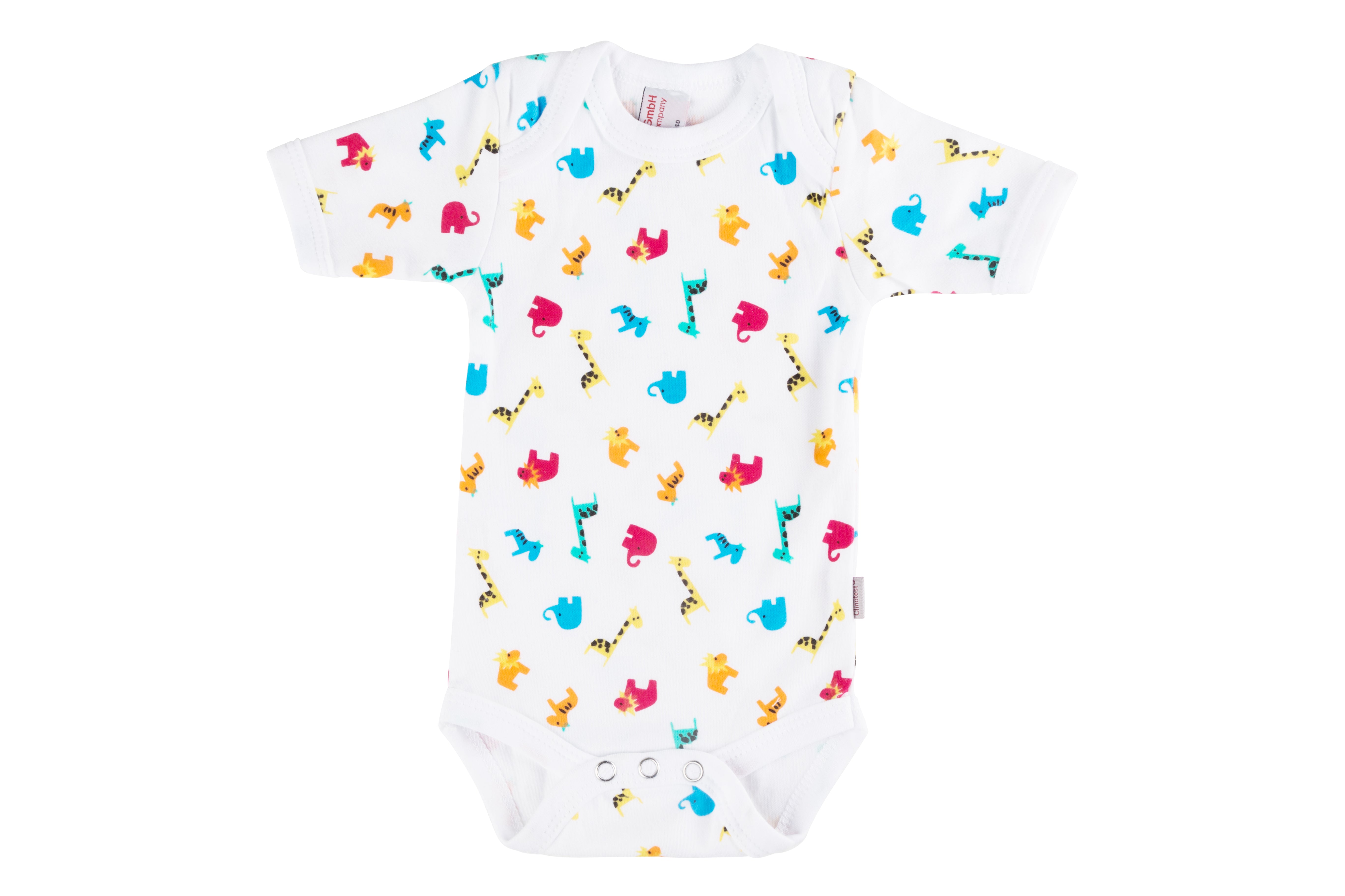 Clinotest Baby-Bodys mit Zootier-Motiv