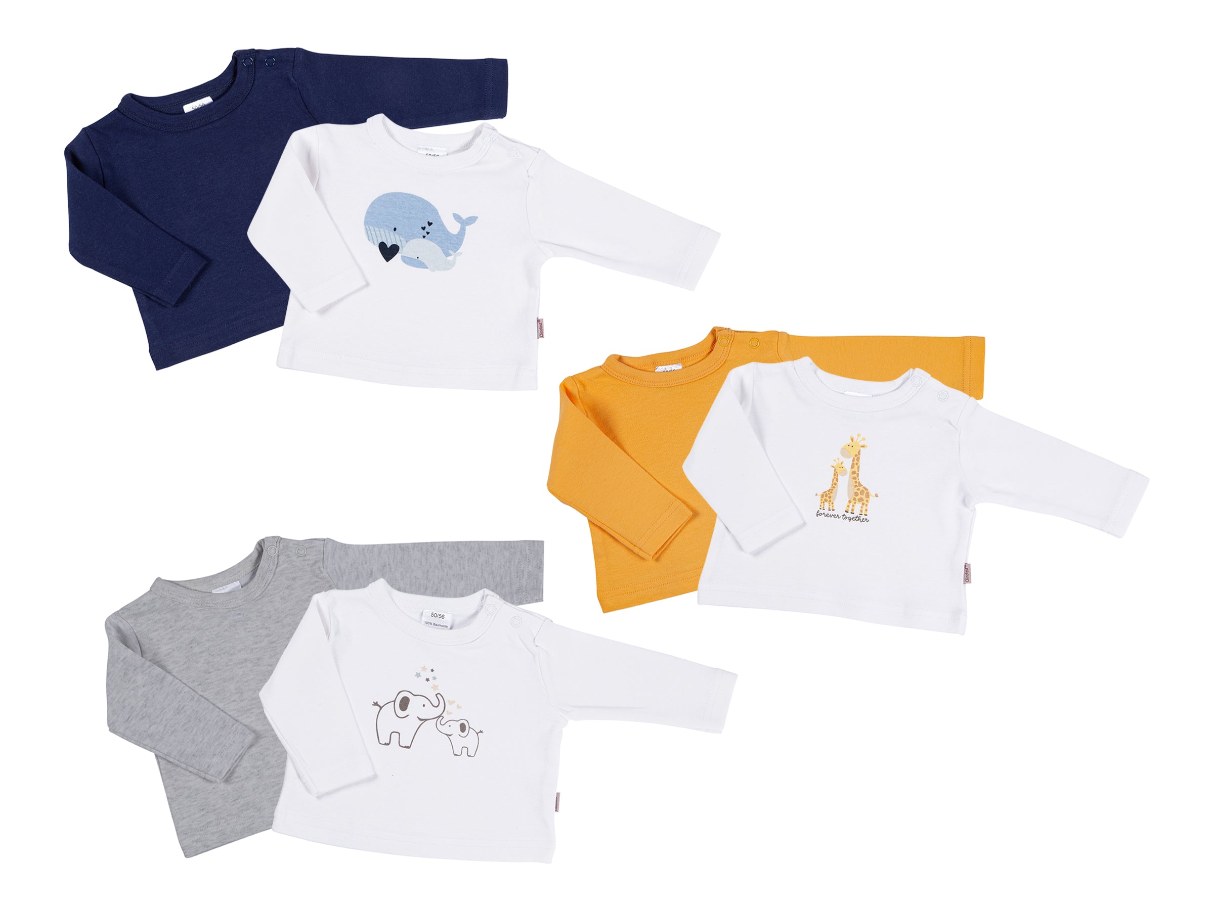 Clinotest Baby-Langarmshirts im 2er-Set