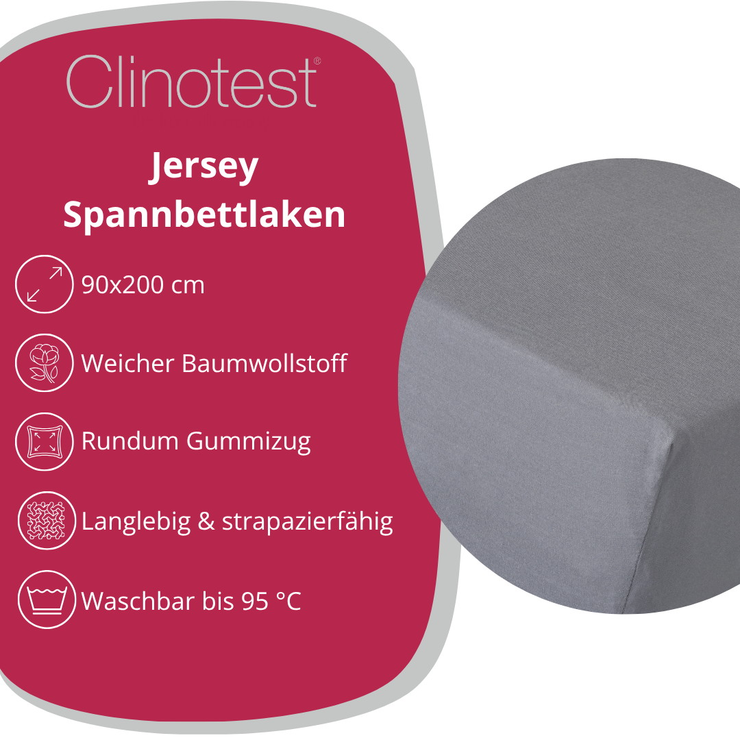 Clinotest Jersey-Spannbettlaken