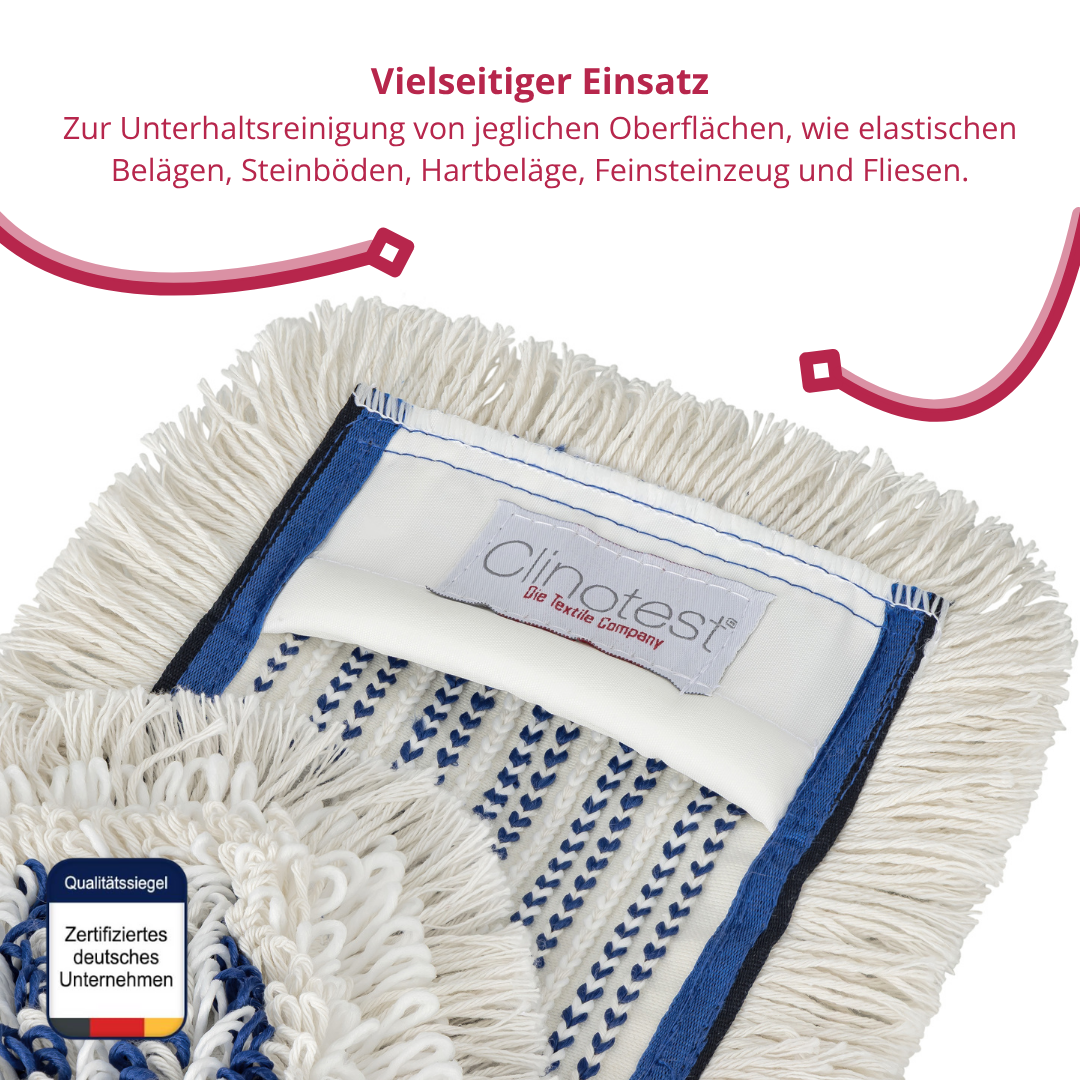 Clinotest Wischmopp, "Hospital Hygiene" Wischbezug, 40 cm