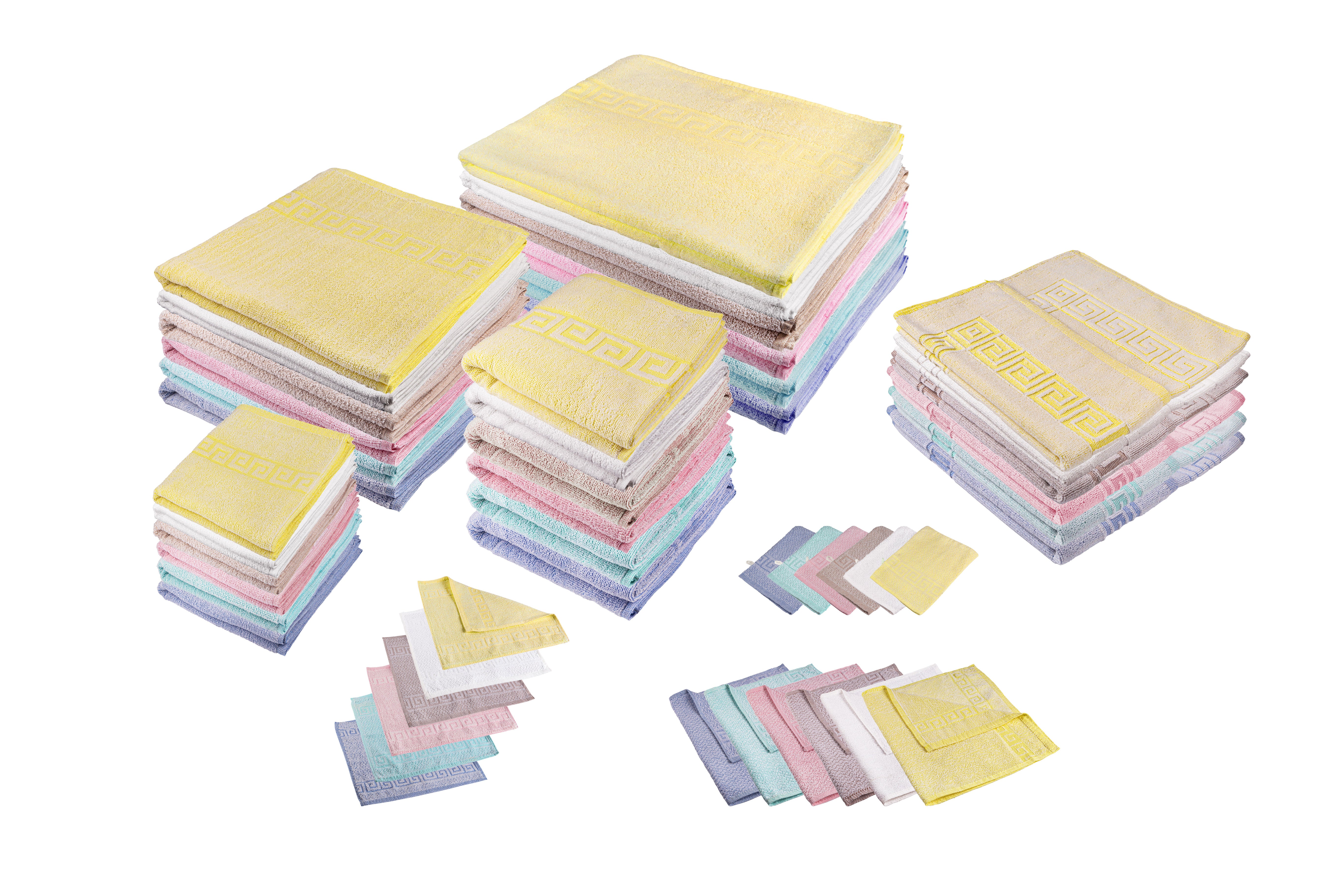 Clinotest Zwirnfrottier-Serie mit Griechischer-Bordüre